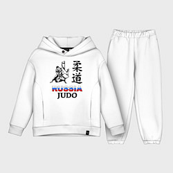 Детский костюм оверсайз Russia Judo, цвет: белый