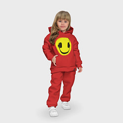 Детский костюм оверсайз Смайлик-наушники, цвет: красный — фото 2