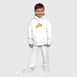 Детский костюм оверсайз Bitcoin Pizza, цвет: белый — фото 2
