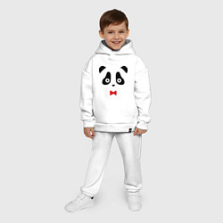 Детский костюм оверсайз Панда (мужская), цвет: белый — фото 2