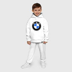 Детский костюм оверсайз Logo BMW, цвет: белый — фото 2