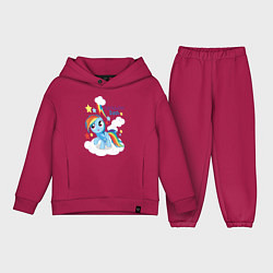 Детский костюм оверсайз Rainbow Dash, цвет: маджента