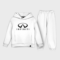 Детский костюм оверсайз Infiniti logo, цвет: белый