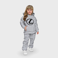 Детский костюм оверсайз Logo lexus, цвет: меланж — фото 2