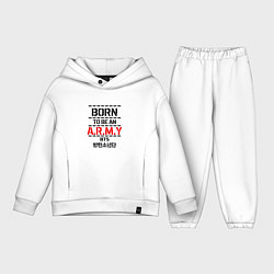 Детский костюм оверсайз Born to be an ARMY BTS, цвет: белый