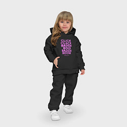 Детский костюм оверсайз Click Clack Black Pink, цвет: черный — фото 2