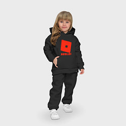 Детский костюм оверсайз Roblox Logo, цвет: черный — фото 2