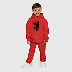 Детский костюм оверсайз Eminem recovery, цвет: красный — фото 2