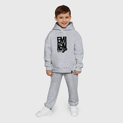 Детский костюм оверсайз Eminem recovery, цвет: меланж — фото 2