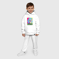 Детский костюм оверсайз DJ Pon-3 RAVE, цвет: белый — фото 2