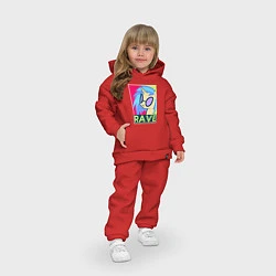Детский костюм оверсайз DJ Pon-3 RAVE, цвет: красный — фото 2