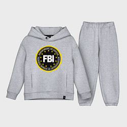 Детский костюм оверсайз FBI Departament, цвет: меланж