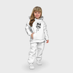 Детский костюм оверсайз Marshmello King, цвет: белый — фото 2