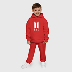 Детский костюм оверсайз BTS J-HOPE, цвет: красный — фото 2