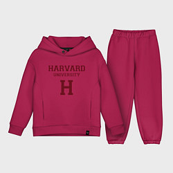Детский костюм оверсайз Harvard University, цвет: маджента