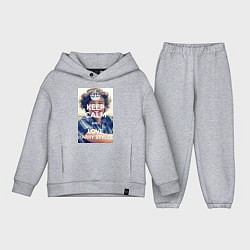 Детский костюм оверсайз Keep Calm & Love Harry Styles, цвет: меланж