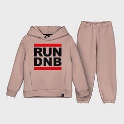 Детский костюм оверсайз RUN DNB, цвет: пыльно-розовый