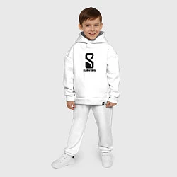 Детский костюм оверсайз Scorpions logo, цвет: белый — фото 2
