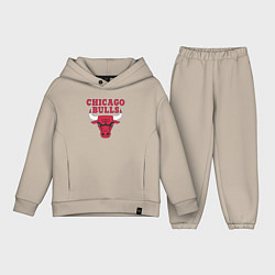 Детский костюм оверсайз CHICAGO BULLS, цвет: миндальный