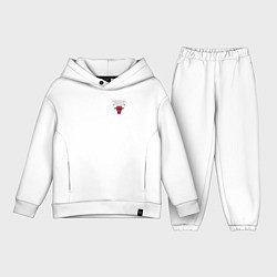 Детский костюм оверсайз CHICAGO BULLS НА СПИНЕ, цвет: белый