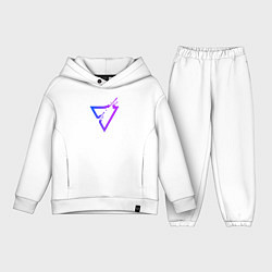 Детский костюм оверсайз Liquid Triangle, цвет: белый