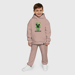 Детский костюм оверсайз MINECRAFT, цвет: пыльно-розовый — фото 2