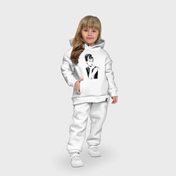 Детский костюм оверсайз Одри Хепбернхлопок, цвет: белый — фото 2