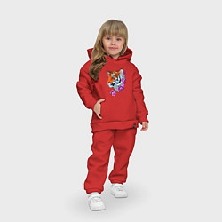 Детский костюм оверсайз Тигр, цвет: красный — фото 2