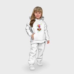 Детский костюм оверсайз Sandy Brawl Stars, цвет: белый — фото 2