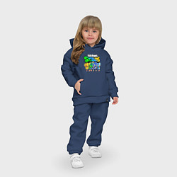 Детский костюм оверсайз BRAWL STARS LEON, цвет: тёмно-синий — фото 2