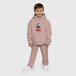 Детский костюм оверсайз БРАВЛ СТАРС CROW ВОРОН, цвет: пыльно-розовый — фото 2