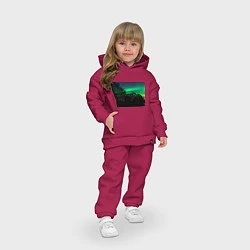 Детский костюм оверсайз Северное сияние, цвет: маджента — фото 2