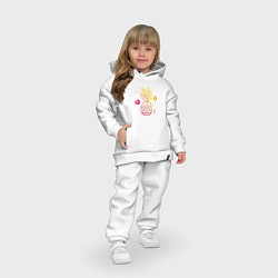 Детский костюм оверсайз Ананас с надписью Exotic, цвет: белый — фото 2