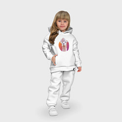 Детский костюм оверсайз Лама 2, цвет: белый — фото 2