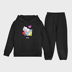Детский костюм оверсайз BT21, цвет: черный
