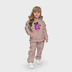 Детский костюм оверсайз Among Us Минни, цвет: пыльно-розовый — фото 2