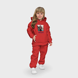 Детский костюм оверсайз Cyberpunk 2077 Цирилла, цвет: красный — фото 2