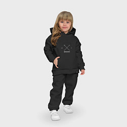 Детский костюм оверсайз Штат Аризона Хипстерское лого, цвет: черный — фото 2