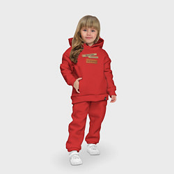 Детский костюм оверсайз Всегда Сочиняй Мечты Цитата Мотивация, цвет: красный — фото 2