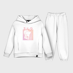 Детский костюм оверсайз Vaporwave Strawberry Milk, цвет: белый