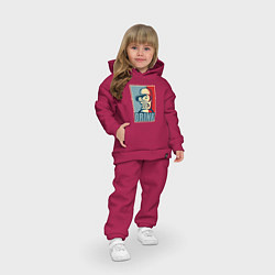 Детский костюм оверсайз Bender, цвет: маджента — фото 2