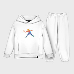 Детский костюм оверсайз Tennis player - man, цвет: белый