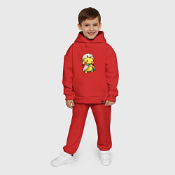 Детский костюм оверсайз Пикачу - совенок, цвет: красный — фото 2