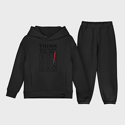 Детский костюм оверсайз THINK OUTSIDE THE BOX, цвет: черный