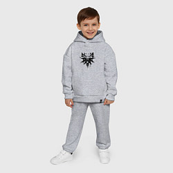 Детский костюм оверсайз The Witcher подтеки лого, цвет: меланж — фото 2