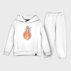 Детский костюм оверсайз Огненная гитара, цвет: белый