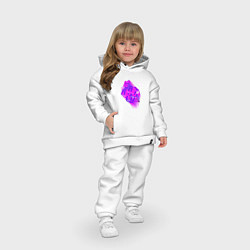 Детский костюм оверсайз Галактика, цвет: белый — фото 2