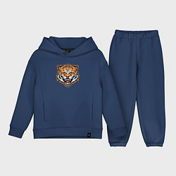 Детский костюм оверсайз Грозный тигр, цвет: тёмно-синий