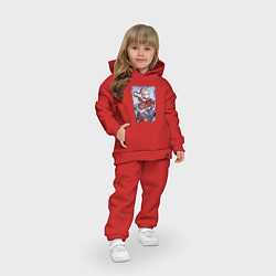 Детский костюм оверсайз Прекрасная снегурочка, цвет: красный — фото 2