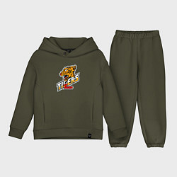 Детский костюм оверсайз Team Tigers, цвет: хаки